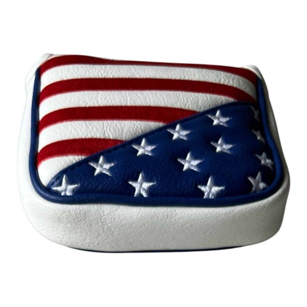 American Flag USA Mallet Putter Golf Club Head Cover Headcover Magnetic Golfing - Picture 5 of 10